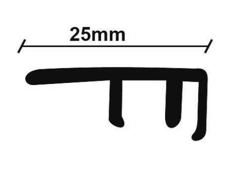 ΠΡΟΦΙΛ LAMINATE ΣΤΟΠ ΑΣΗΜΙ   25X2750mm NewPlan