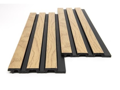 PS PANEL ΜΕ 3D ΠΗΧΑΚΙΑ F4 PIANO 12/122/2900mm NAT.OAK/BLACK NewPlan