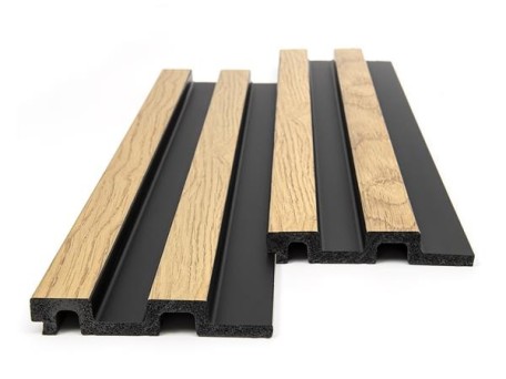 PS PANEL  ΜΕ 3D ΠΗΧΑΚΙΑ F4 RESIDENCE 21/122 mm  NAT.OAK/BLACK NewPlan
