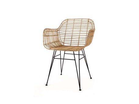 Καρέκλα Τραπεζαρίας με μπράτσα Marea Black legs (57x60x82) Soulworks 0300087