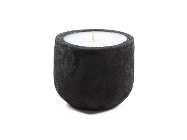 Κεραμικό Κηροπήγιο Mingi Black Spot Gray Large (15x15x14) Soulworks 0630027