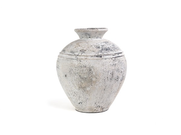 Διακοσμητικό βάζο Bianca Boho White Large (45x45x50) GRC Soulworks 0630033