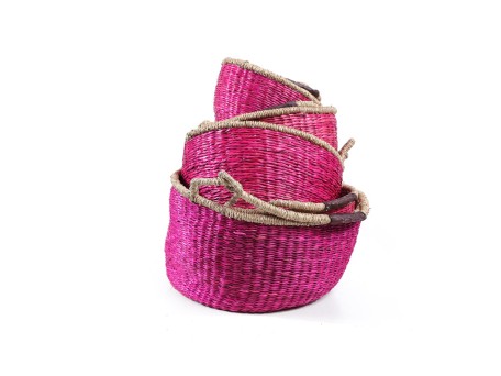 Σετ 5 Καλάθια Pink (40x40x22)+(35x35x20)+(30x30x18)+(25x25x16)+(20x20x14) Soulworks 0680004