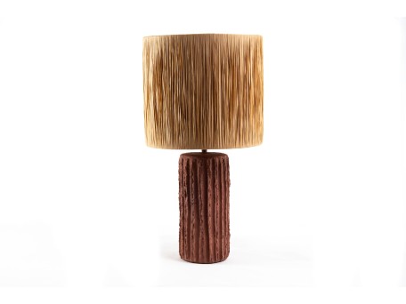 Επιτραπέζιο Φωτιστικό Brava Raffia Terracotta (36x36x60) Soulworks 0880003