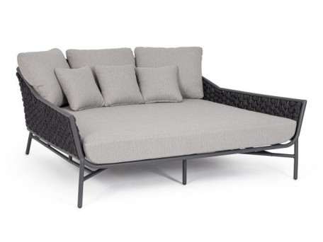  Καναπές-Κρεβάτι Εξωτερικού Χώρου Everly Ανθρακί/Γκρι (166x153x82)