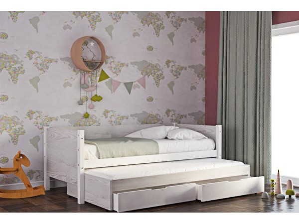 Παιδικός καναπές κρεβάτι KING λευκό οξιά Παιδικός καναπές κρεβάτι KING λευκό οξιά