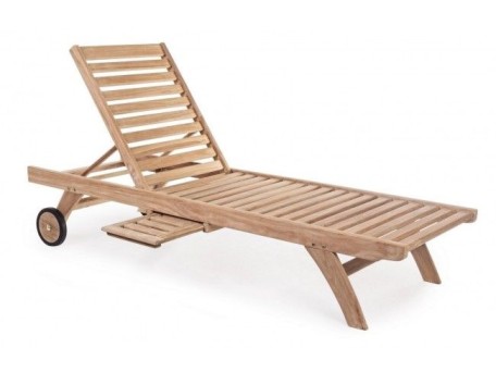 Ξαπλώστρα Με Ρόδες Maryland Καφέ (200x65x35 εκ.)