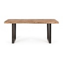 Τραπέζι Elmer Ξύλο-Μέταλλο Καφέ-Μαύρο 180X90Χ77 εκ.