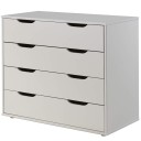 Συρταριέρα ξύλινη Pino λευκή