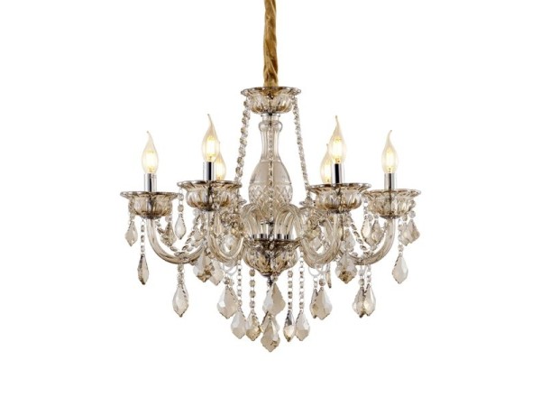 Artekko Chandelier Πολυέλαιος 6φωτος Σαμπανιζέ Κρύσταλλο (60x60x60)cm Artekko Chandelier Πολυέλαιος 6φωτος Σαμπανιζέ Κρύσταλλο (60x60x60)cm