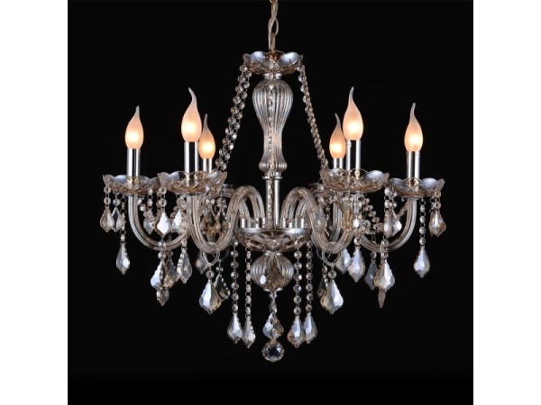 Artekko Chandelier Πολυέλαιος 6φωτος Σαμπανιζέ Κρύσταλλο (70x70x60)cm Artekko Chandelier Πολυέλαιος 6φωτος Σαμπανιζέ Κρύσταλλο (70x70x60)cm