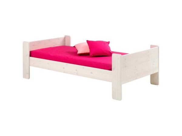 Μονό κρεβάτι 4KIDS σε ξύλο πεύκου (Whitewash)