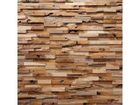 Πάνελ Επένδυσης Τοίχου 3D από Φυσικό Ξύλο Teak 495×180×20mm Rebel of Styles Teak Bologna 540‑011 Συσκευασία 1 Τεμάχιο