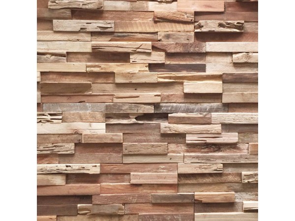 Πάνελ Επένδυσης Τοίχου 3D από Φυσικό Ξύλο Teak 495×180×20mm Rebel of Styles Teak Colorado 540‑007 Συσκευασία 1 Τεμάχιο