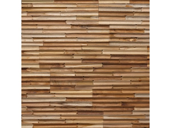 Πάνελ Επένδυσης Τοίχου 3D από Φυσικό Ξύλο Teak 495×180×20mm Rebel of Styles Teak Concave 540-020 Συσκευασία 1 Τεμάχιο