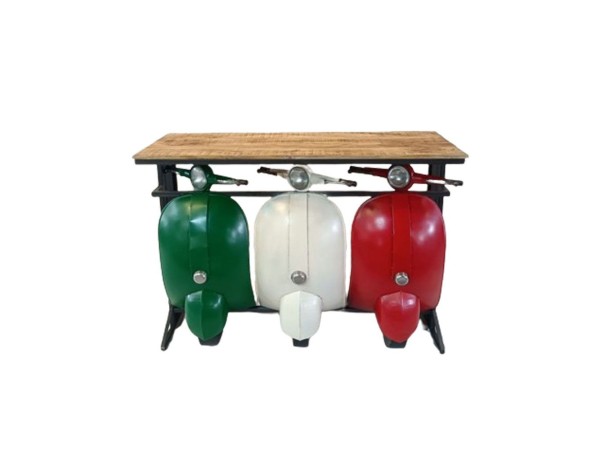 ΚΟΝΣΟΛΑ VESPA ΜΑΥΡΟ ΑΣΗΜΙ ΦΥΣΙΚΟ 138x52x100