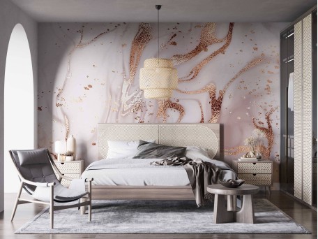 Φωτοταπετσαρία gold metallic