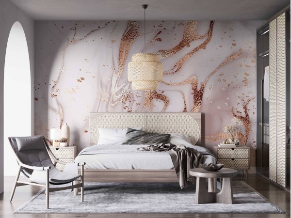 Φωτοταπετσαρία gold metallic