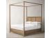 Κρεβάτι με ουρανό μασίφ ξύλο WBE03