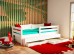 Καναπές Κρεβάτι terra οξιά Με Συρόμενο Κρεβάτι Και Αποθηκευτικό Χώρο σε λευκό χρώμα