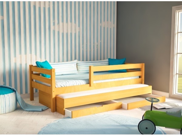 Καναπές Κρεβάτι terra οξιά Με Συρόμενο Κρεβάτι Και Αποθηκευτικό Χώρο σε φυσικό χρώμα