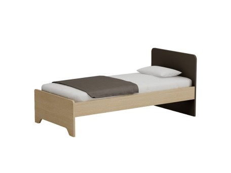 Μονό Κρεβάτι Econd δρυς/ανθρακί