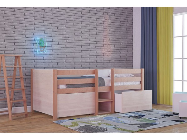 Παιδικός καναπές κρεβάτι Queen φυσικό οξιά Παιδικός καναπές κρεβάτι Queen φυσικό οξιά